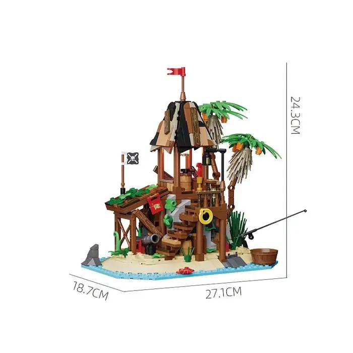 Ensemble de construction de blocs de l'île naufragée des pirates inspiré des films et jeux pour adultes occasions spéciales