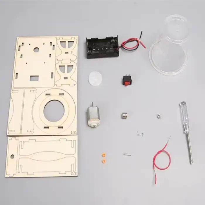 Projet scientifique interactif : bricolage fabricant de tornade d'eau et ensemble de puzzle en bois