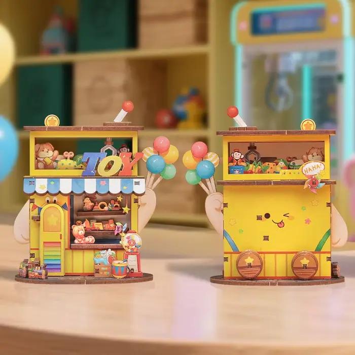 Puzzle 3D en bois CUTEBEE Mini magasin série bricolage maison Kit de maison de poupée pour assemblage et décoration occaions spéciales