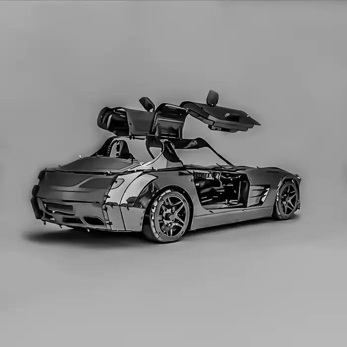 Puzzle 3D de Voiture de Sport en Métal Kit Modèle de Bricolage Jouet Adulte Cadeau Anniversaire Occasions Spéciales