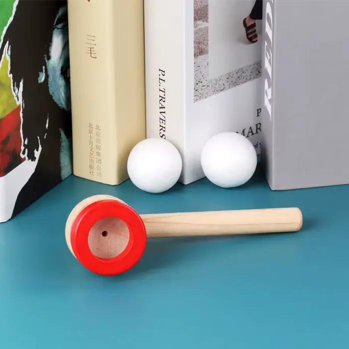 Jeu éducatif intellectuel en bois avec souffleur de balle flottante