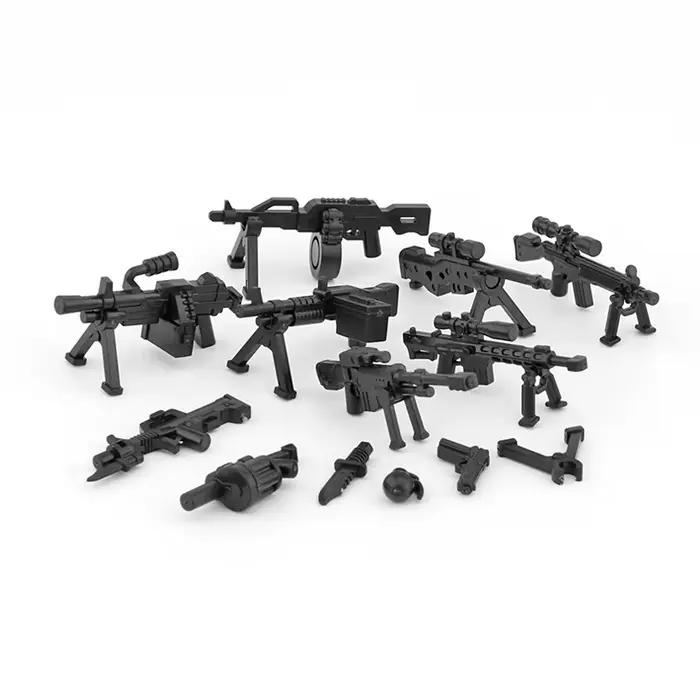 25/50/100/200 pièces Blocs de construction d'armes militaires SWAT, canons, armes, armée, police, fi