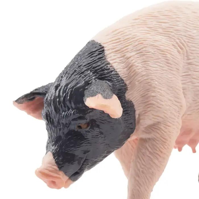 Toymany Simulation maman Pietrain cochon ferme modèle Animal jouet Mini Figurines poupées Action Figurines jouets enfants cadeau