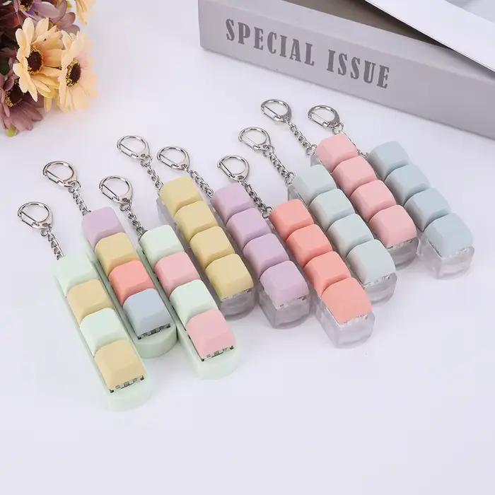 Keycap Keycap Fidget Keychain, 4 prédire Keyboard, Decompression Toys, DIY Keychain Toys, Adult Gift