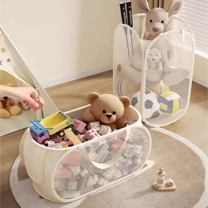Boîte de rangement de jouets de grande capacité, sac de rangement pour enfants, panier pour organisateur de salle de jeux à domicile