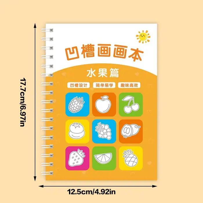 Livre de dessin à rainure pour enfants de 3 à 14 ans