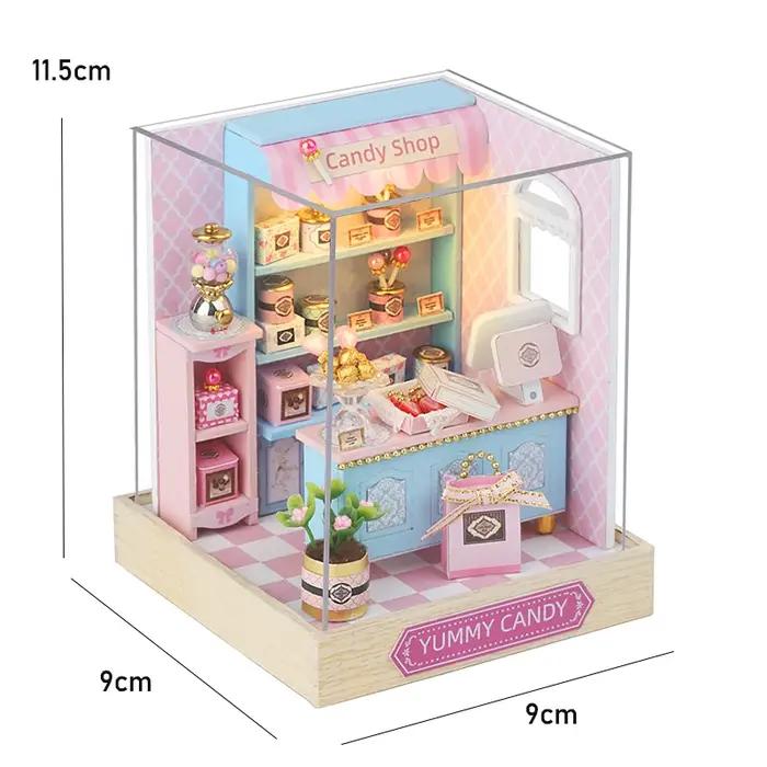 Mini maison de poupée bricolage 3D Puzzle assemblage modèle de construction jouets