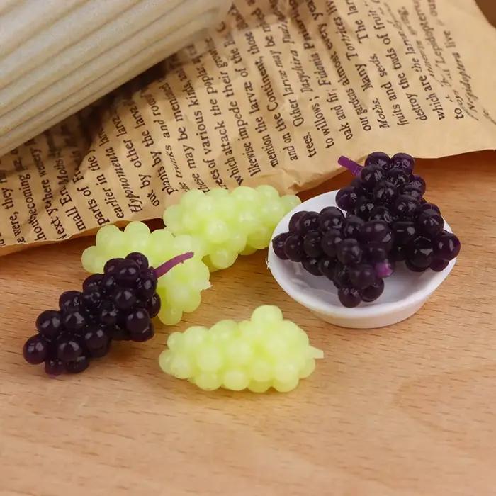 6 pièces/ensemble 1:12 maison de poupée Miniature violet vert raisin