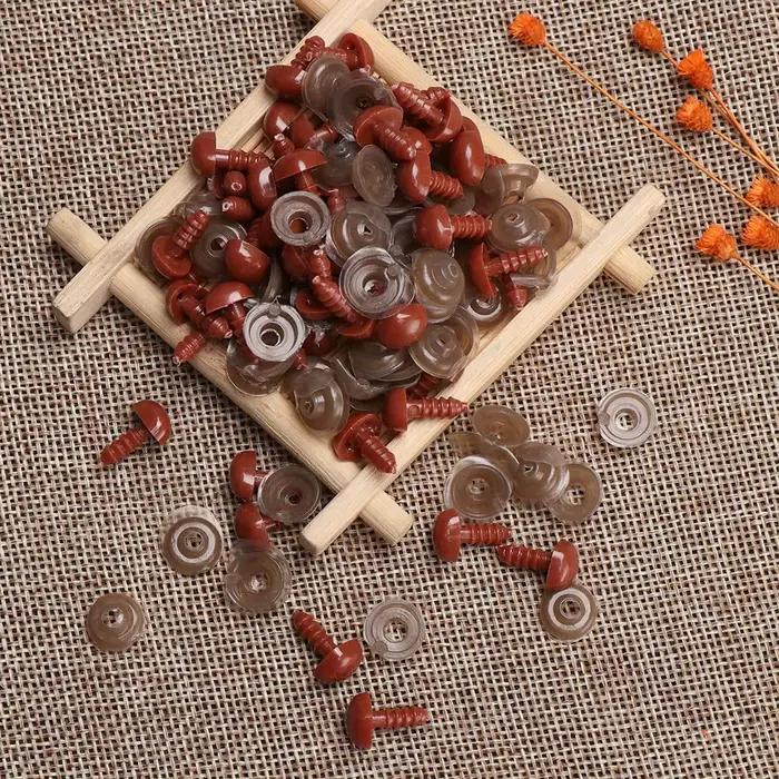 Nez triangulaire en plastique pour poupées, 100 pièces, artisanat exécutif, jouets, boutons d'ours,