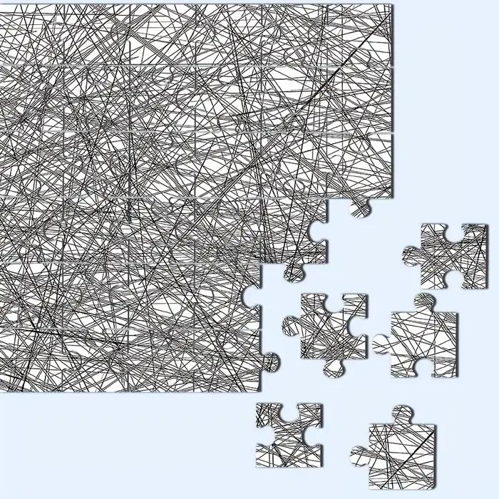 Puzzle pour adultes, grand livre de défi avec pièces de verrouillage noires et blanches
