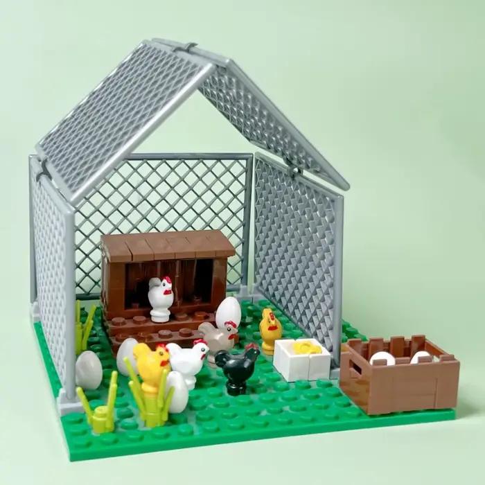 Blocs de construction en bois animaux ville ferme poulailler jouets éducatifs pour enfants garçons filles constructions amusantes occasions spéciales
