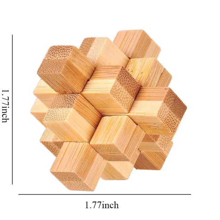Jouet éducatif Kong Ming Lock en bois Puzzle Lu Ban Lock Casse-tête Développement Intellectuel Occasions Spéciales