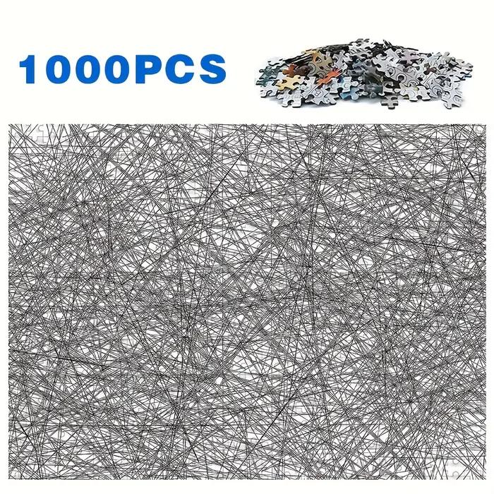 Puzzle pour adultes, grand livre de défi avec pièces de verrouillage noires et blanches