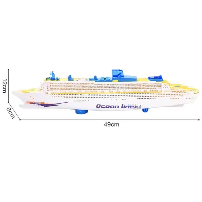 Jouet de Bateau de Croisière Ocean Liner Bateau de Croisière Bateau Électrique Jouet avec Lumière Clignotante et Son Décorations Nautiques Amusantes Jouet de Bateau Blanc Robuste et Durables pour Enfants Occasions Spéciales