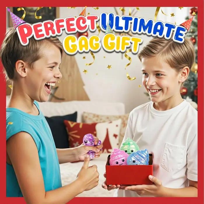 Nouveauté Squishy caca Stress balle Squishies jouets paillettes drôle Stretch presser Fidget