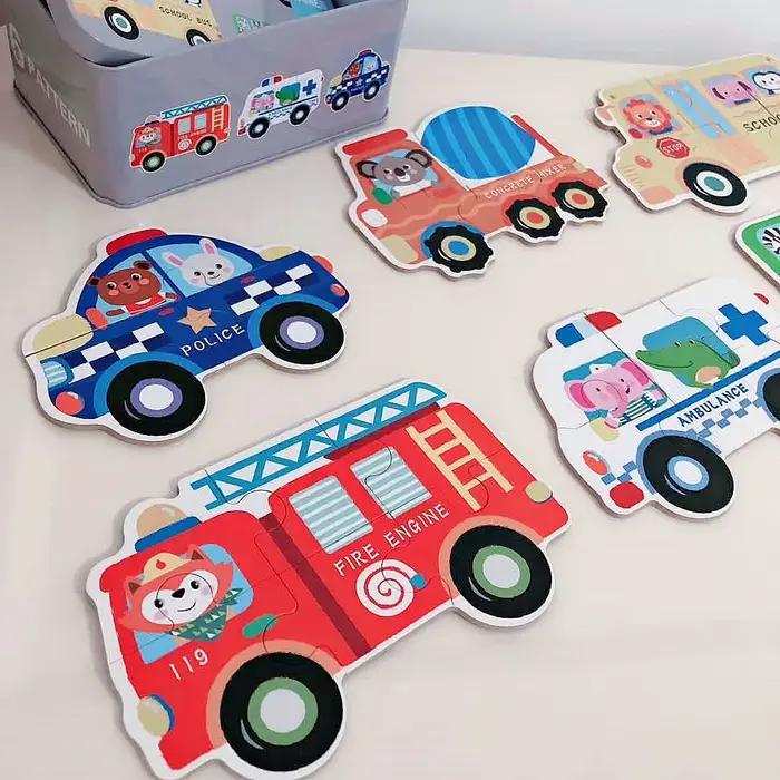 Puzzle bébé Montessori jouets éducatifs jeux de Puzzle en bois boîte en fer animaux pour enfants de 2 3 4 ans occasions spéciales occasions quotidiennes développement cognitif autonomie confiance en soi