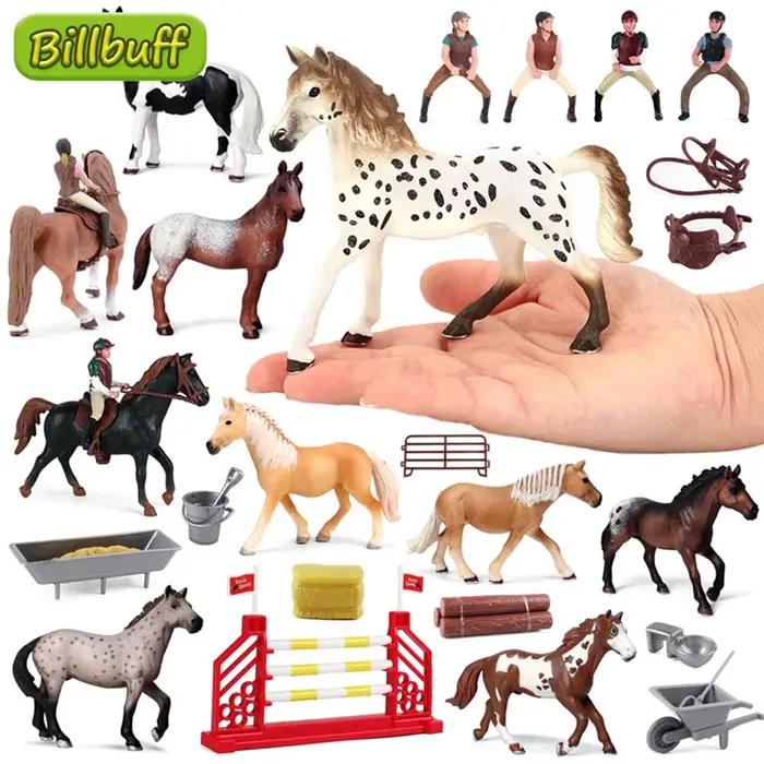 Dernière ferme réaliste la clôture Animal cheval cavalier modèle Appaloosa hanovre