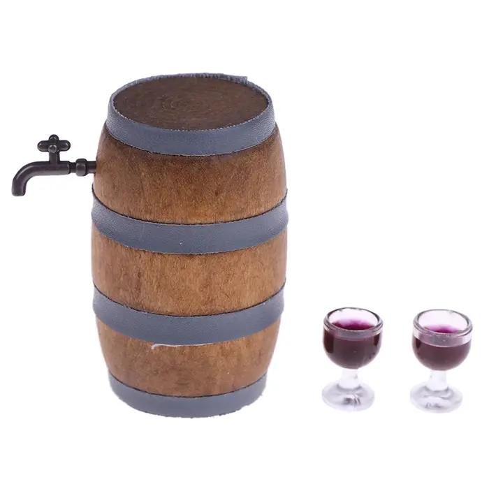 Bouteilles de vin rouge miniatures 1:12 pour maison de poupée