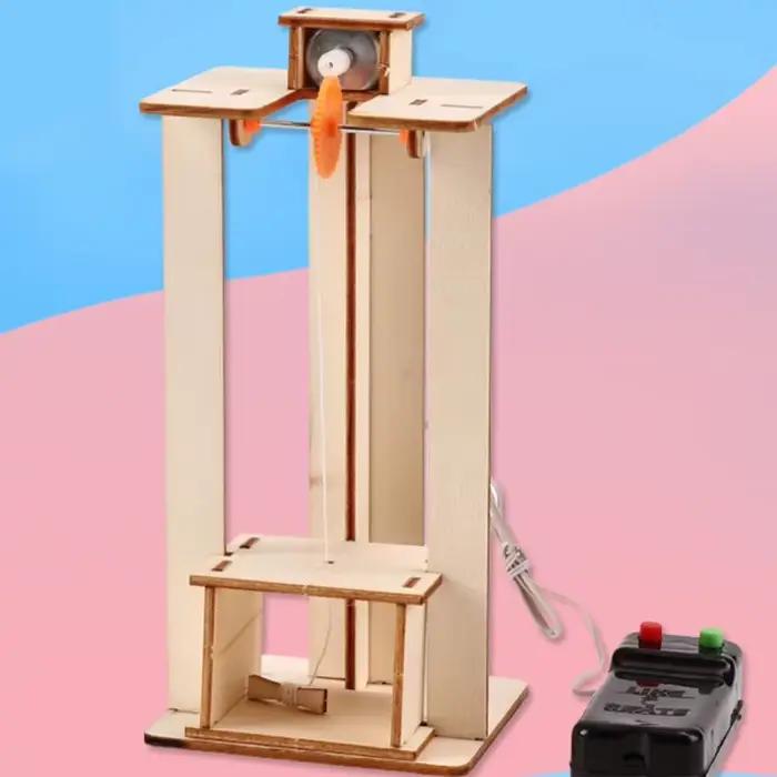 Kit de puzzle d'expérimentation scientifique, jouets éducatifs créatifs, modèle d'ascenseur électrique DIY, aides pédagogiques scolaires