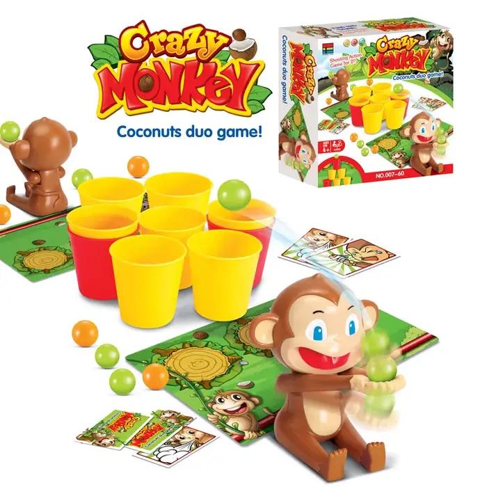 Jeux de société de fête de singe fou, jouets de compétition pour deux personnes, jeux de Table, dessin animé, balle de tir, jouet interactif