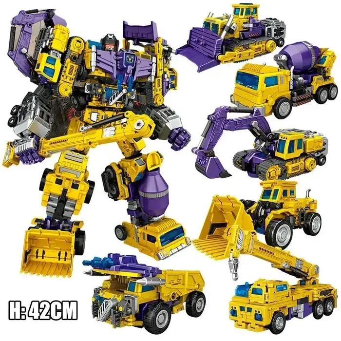 NBK 3349 Transformation jouet dévastateur 6in1 combinateur Robot figurines de film d'action modèle Bulldozer 42 cm surdimensionné déformation voiture