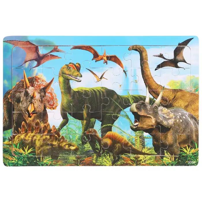 30 pièces Puzzle en bois enfants dessin animé animaux véhicule Puzzles jeux bébé apprentissage préco