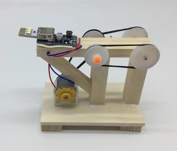 Kits de modèles de générateurs manuels en bois DIY, jouets d'expérimentation scientifique, modèles à