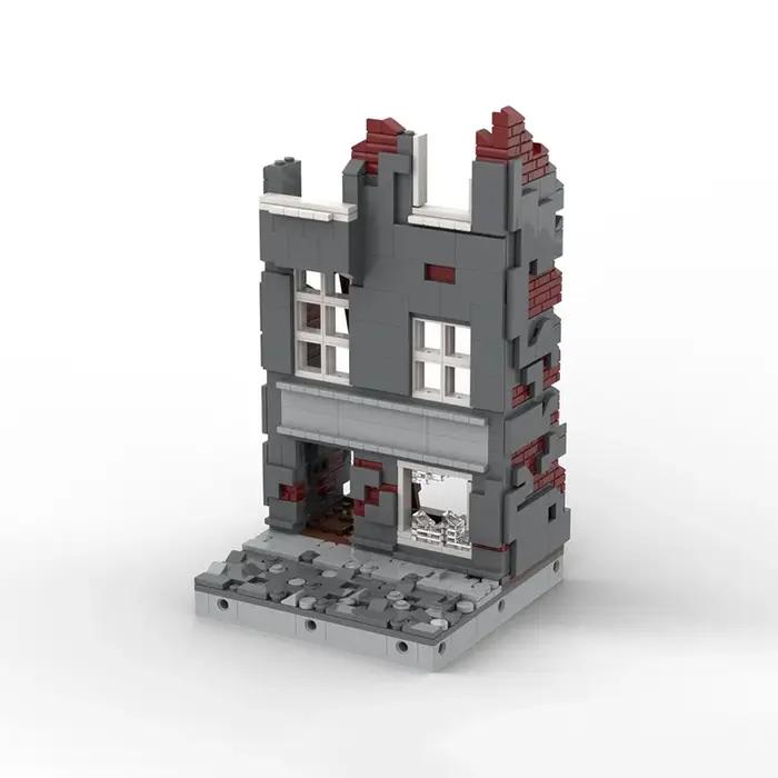Série de maisons ruines médiévales personnalisables pour scènes de rue