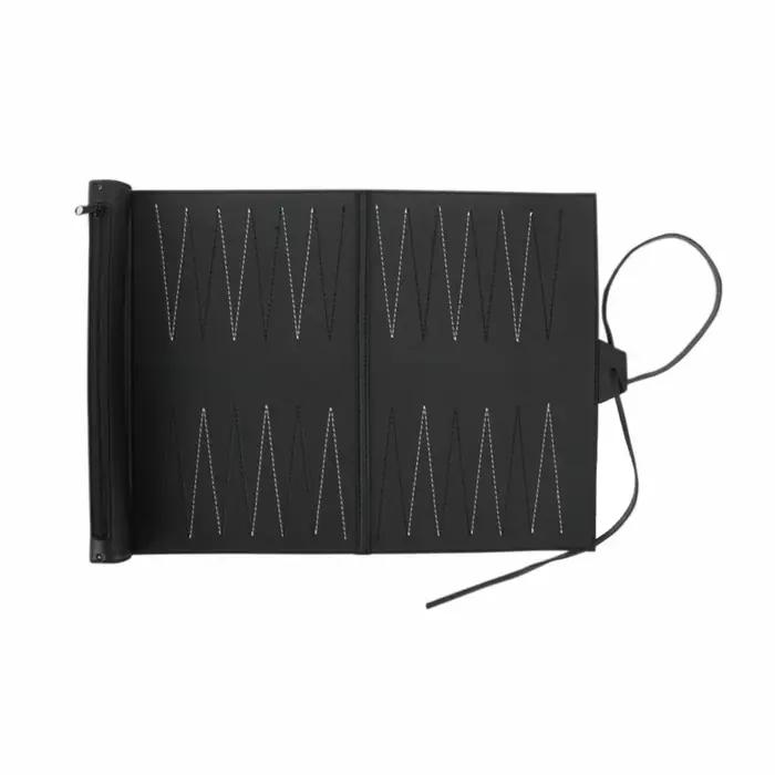 Ensembles de Backgammon enroulables de qualité, jeu de société de voyage Portable pour adultes et enfants, échiquier classique pliable en PU enroulable