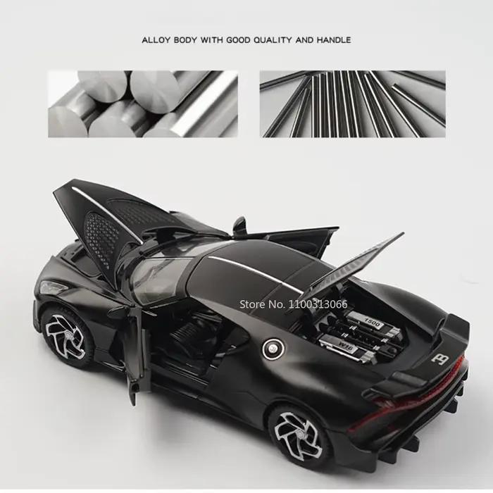 1:32 alliage échelle modèle de voiture jouets Bugatti La Voiture Noire alliage moulé sous pression S