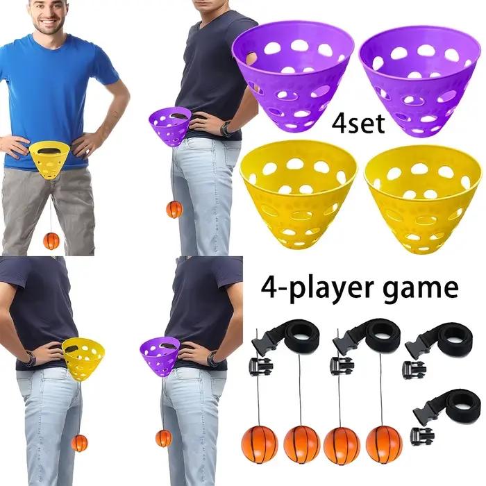Balançoire de fête pour 4 personnes jeu de lancer de balle suspendue entraînement coordination oculaire et corporelle pour adultes occasions spéciales