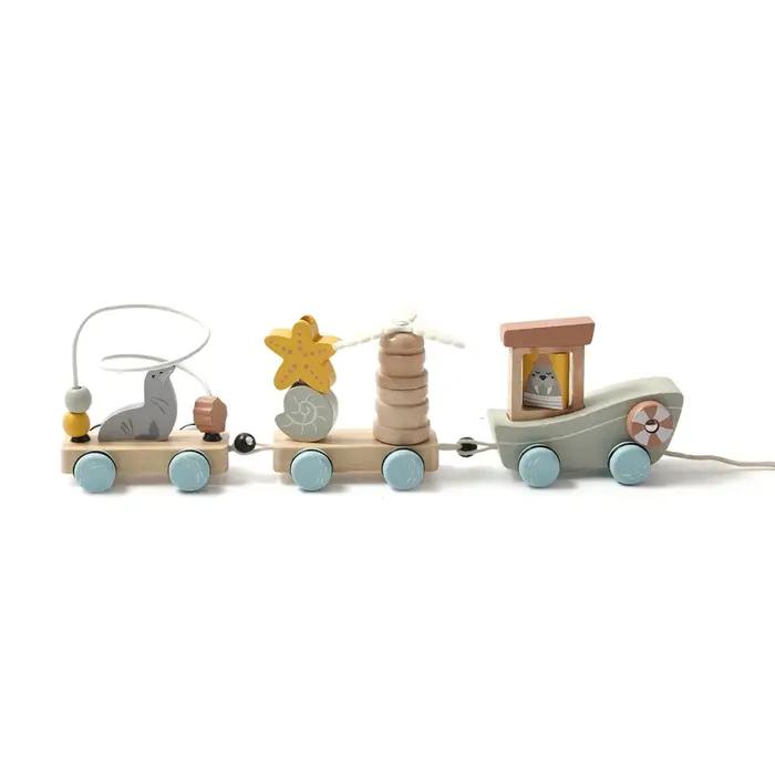 Train en bois jouet d'anniversaire jouets Montessori