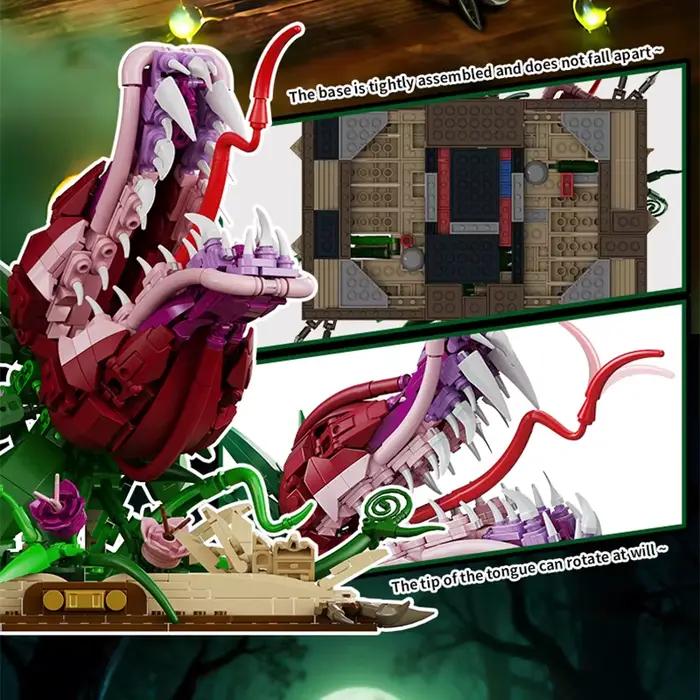 Livre Magique des Plantes Carnivores set de blocs de construction créatifs en plastique ABS briques autobloquantes compatibles Lego pour adultes et collectionneurs
