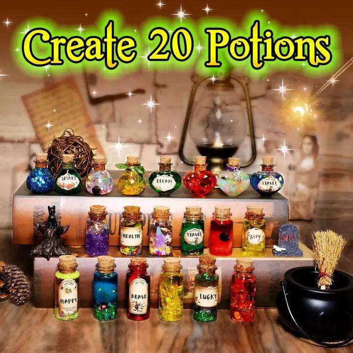 Kit de Potions magiques féeriques pour enfants, bricolage, ensemble de fabrication de Potions, bouteilles de Potion féerique, jouet artisanal, ensemble scientifique, Kits magiques
