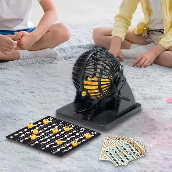 Machine de loterie de Bingo, piquets de balayage pour famille, grande fête, voyage, vacances, Bar, divertissement de groupe, jeu de société de table
