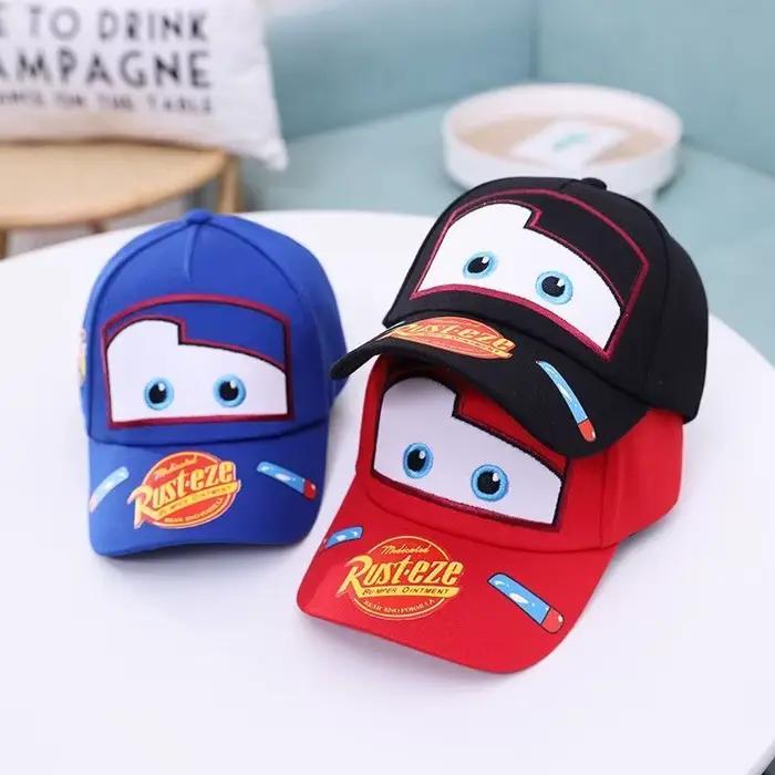 Lightning McQueen printemps, automne et été chapeau pour enfants voitures de dessin animé chapeau à