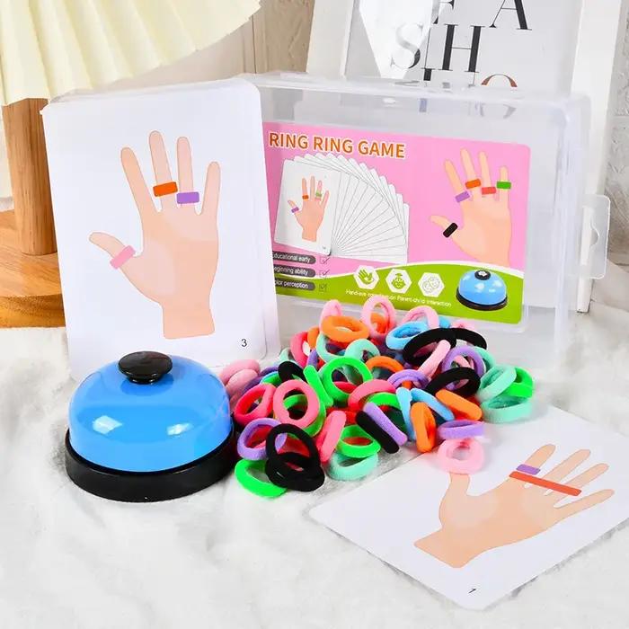 Jeu de société interactif pour enfants : Reconnaissance des couleurs, jouets de maternelle contre bagues à doigts