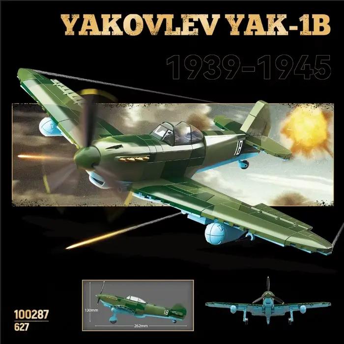 Avion de chasse Yak-1B, blocs de construction, modèles de briques, jouet, série de modèles DIY, jouets de construction éducatifs, cadeaux de Noël