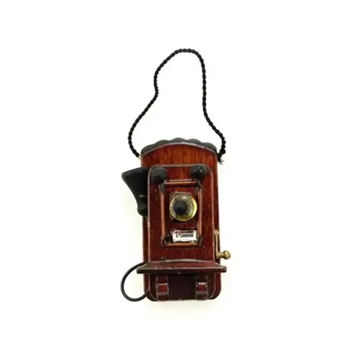 1:12 maison de poupée Miniature Antique montage mural téléphone Style Vintage salon chambre cuisine meubles accessoires
