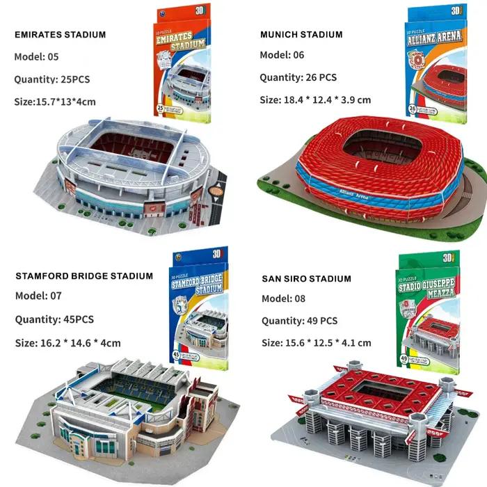 Puzzle de Stade Football 3D en Papier pour Fans Passionnés Occasions Spéciales Construire et Décorer