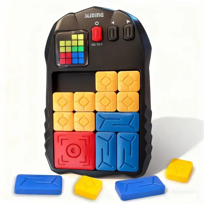 Puzzle électronique à blocs coulissants avec défis multiples et écran LED