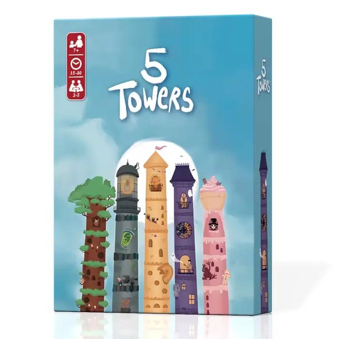Jeu de société de puzzle d'empilage de tours abstraites 5 Tours