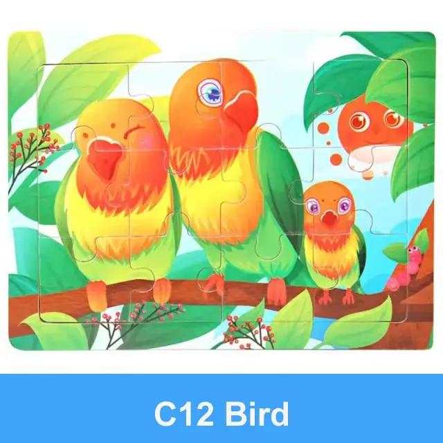 Puzzle 3D en bois Montessori