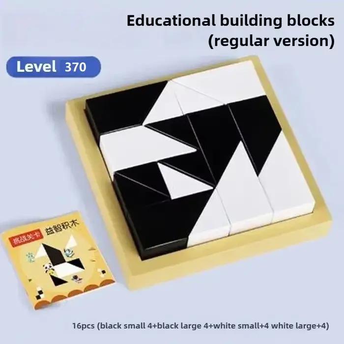 Jeu de puzzle interactif de table intelligent en blocs de construction cachés noir et blanc 120/370 niveaux