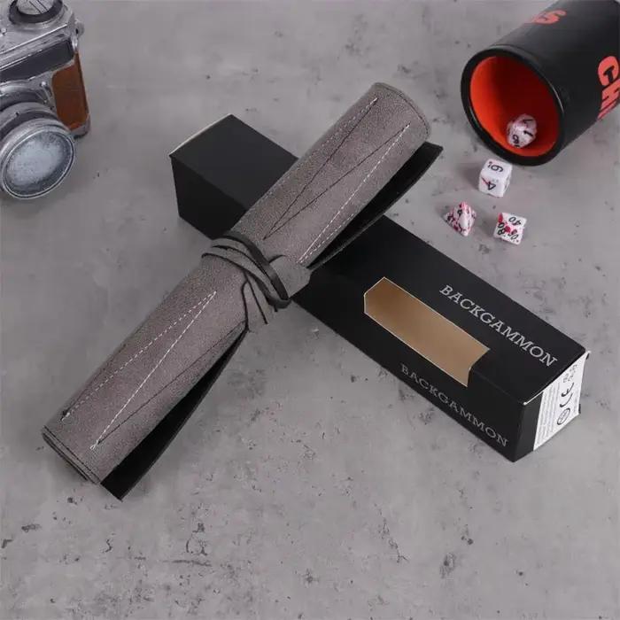 Ensemble de backgammon enroulable ninth world pour adultes et enfants jeu de société portable avec échiquier classique pliable en cuir pu occasions spéciales famille amusante strategie critique