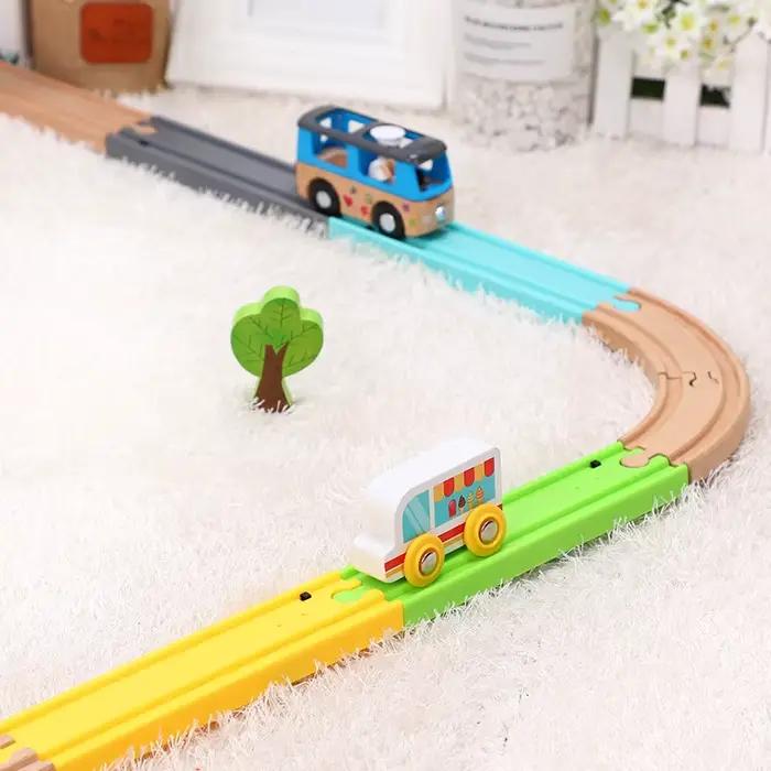 Piste de train sonore interactive chemin de fer en plastique ABS jouets éducatifs ferroviaires pour enfants occasions spéciales anniversaire noel cadeaux de vacances