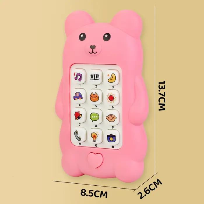 Jouet téléphone musical pour bébé en forme d'ours mignon