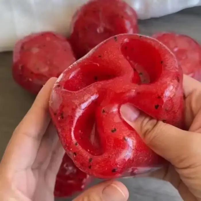 Jouet anti-stress souple et réaliste en forme de pastèque, à rebond lent, pour soulager le stress et l'ADHD, modèle de fruit réaliste, cadeau pour adulte