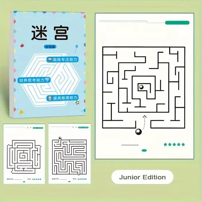 Livre de puzzle labyrinthe : Jouet anti-cérébrale pour garçons et filles - Labyrinthe, jeux de logiq