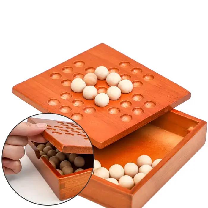 1 ensemble de jeu de société européen, cheville d'échecs unique, Solitaire, diamant, mouvement indép